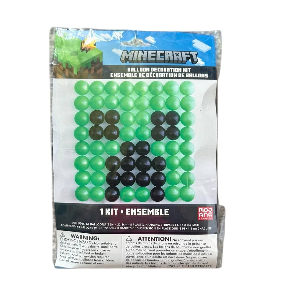 Minecraft‎ Balloon Decoration Kit 64 Balloons Hanging Strips Party Decor